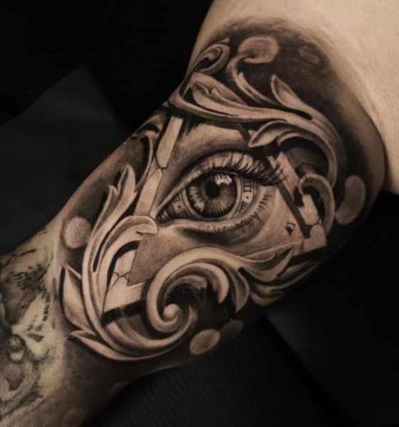 Creative Eye Tattoo on Bicep