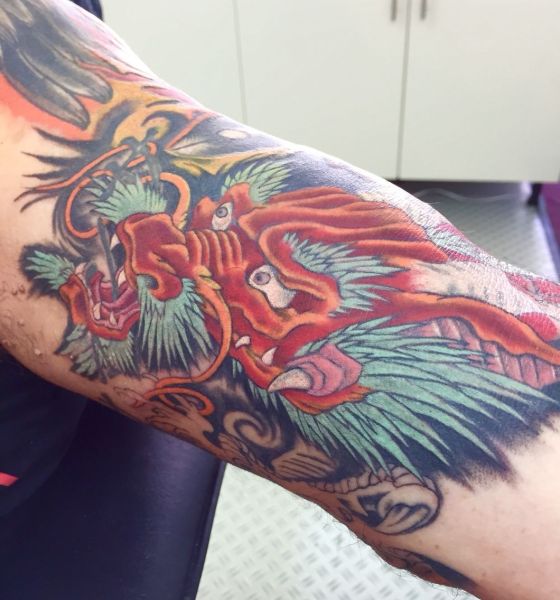 Dragon Tattoo Design on Inner Bicep