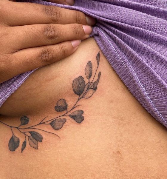Floral Tattoo Designs on Underboob