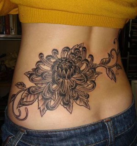 Flower Tattoo on Lower Back