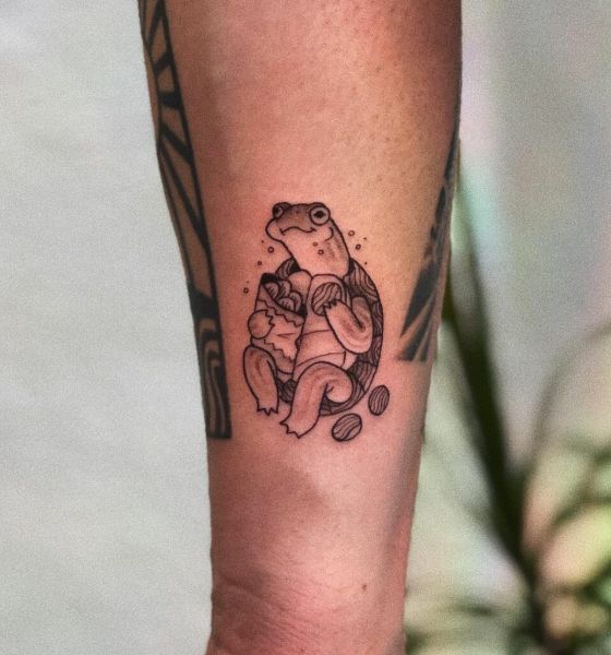 Food Themed Turtle Tattoo on Arm