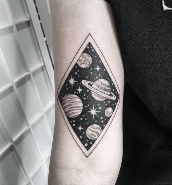 Galaxy Tattoo Design on Bicep