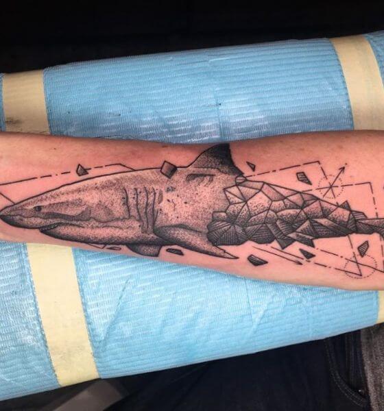 Geometric Shark Tattoo