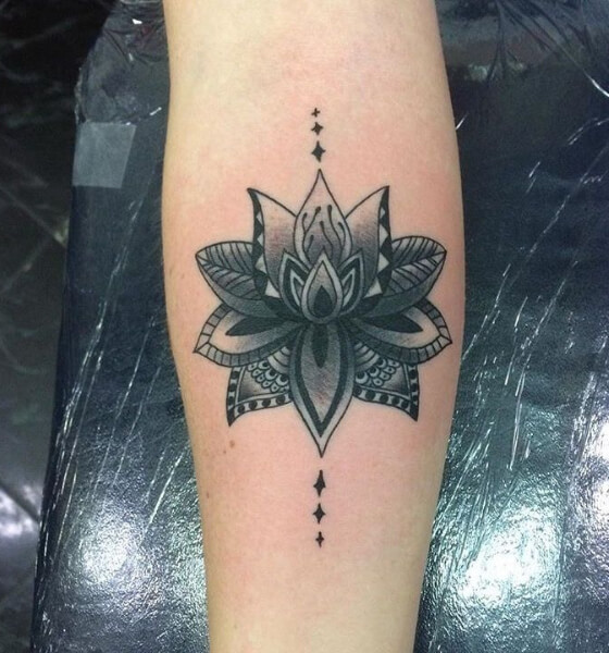 Gorgeous Lotus Flower Tattoo Design