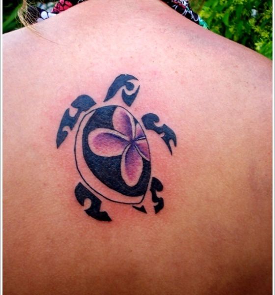 Hawaiian Turtle Tattoo on Back