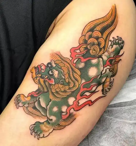 Japanese Foo Dog Tattoo Design