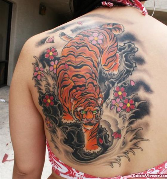 Japanese Tiger Tattoo on Back