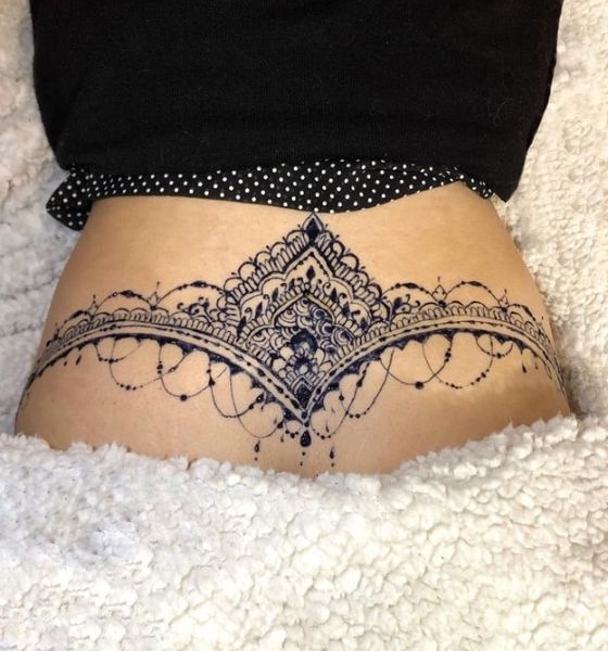 Lower Back Tattoo Design for Women