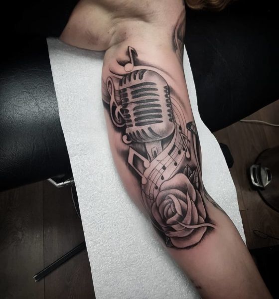 Music Tattoo on Inner Bicep