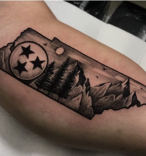 Nature Art Tattoo on Bicep