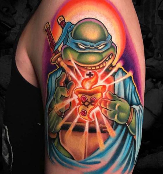 Ninja Turtle Tattoo on Shoulder