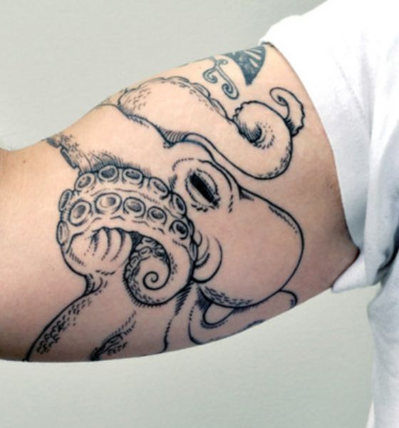 Octopus Tattoo on the Inner Biceps
