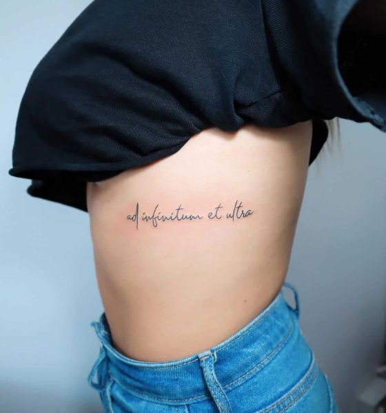 Quote Tattoo on Rib