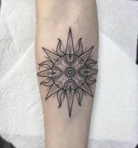 Rising Sun Mandala Tattoo Designs
