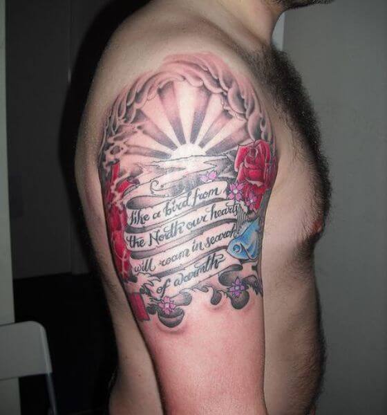 Rising sun tattoo