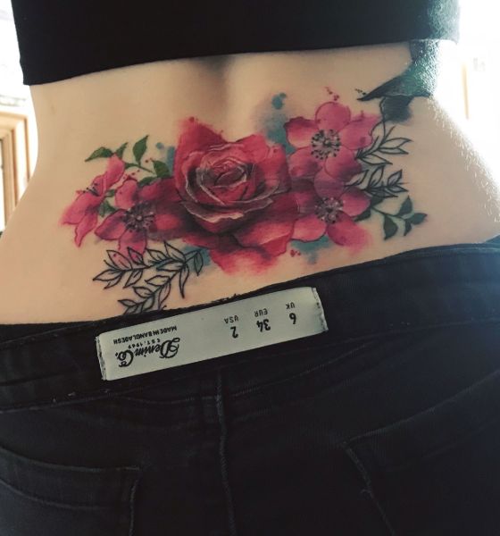 TAFLY Extra Large Lower Back Colored Tree Peony Flower Temporary Tattoos  Body Art Transfer Sticker for Womens 2 Sheets Buy Online at Best Price in  UAE  Amazonae