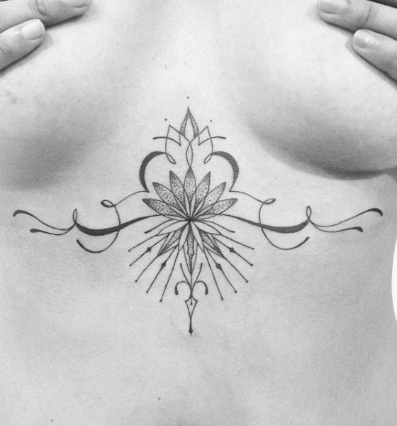 Simple Underboob Tattoo Designs