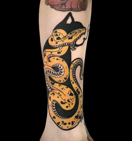Traditional Japanese Snake Tattoo