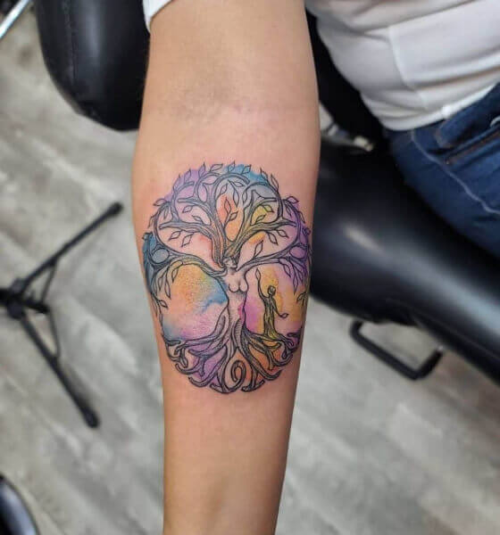 Tree Of Life Tattoo Designs on Forearm