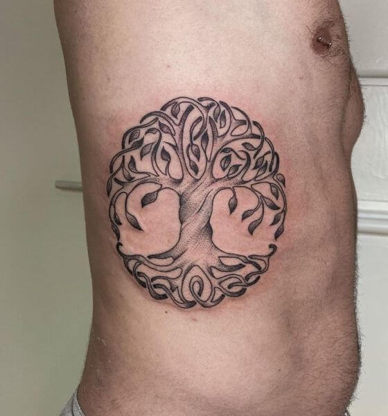 Tree Of Life Tattoo on Rib