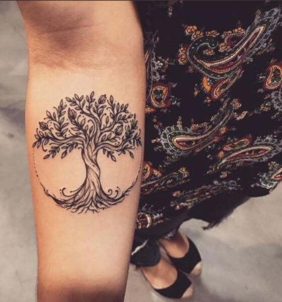 Tree of Life Tattoo Design on Forearm