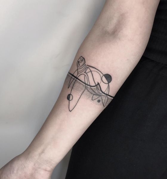 Turtle Tattoo Design on Arm