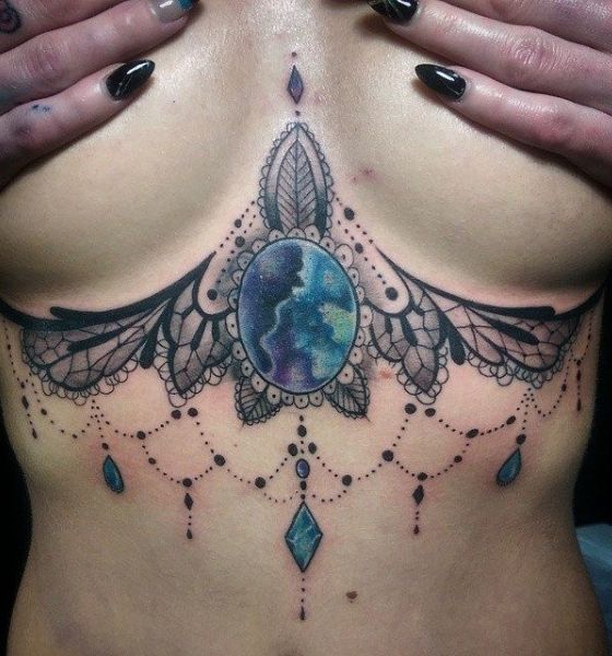 Universal Circular Tattoo Designs for Underboob