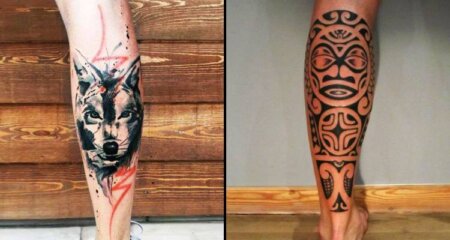 55 Adorable Calf Tattoo Ideas who Loves Charming Designs