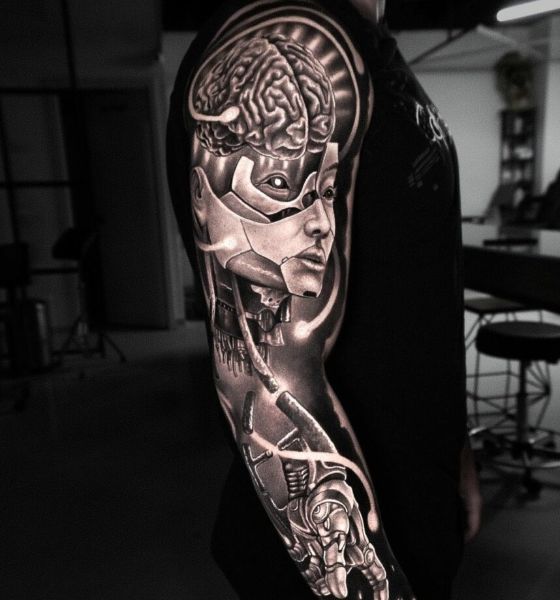 Biomechanical Tattoo on Full Sleeve
