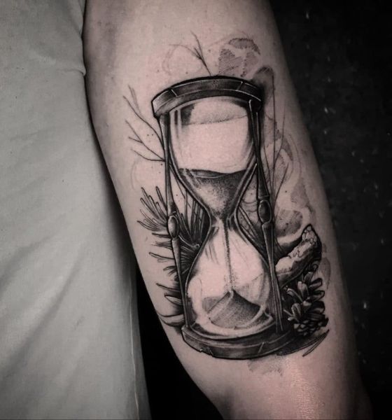 Black Hourglass Tattoo