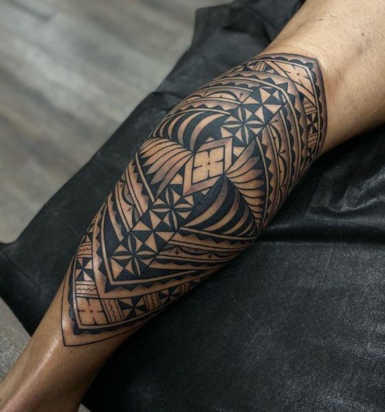 Calf Tattoo Design for Men