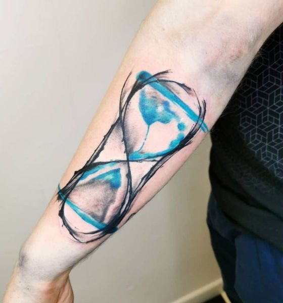 Color Hourglass Tattoo