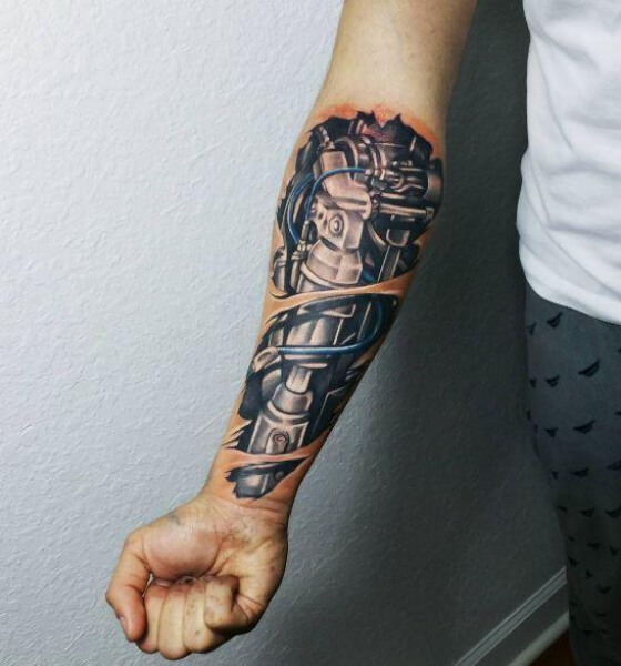 Cool Biomech Tattoo Design