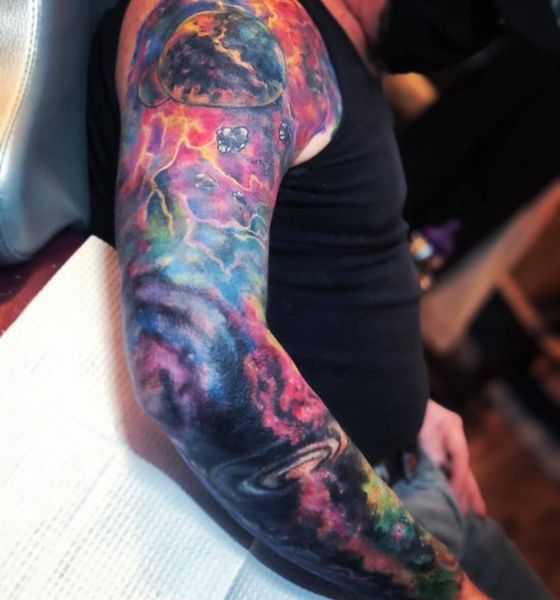 Dark Rainbow Galaxy Tattoo