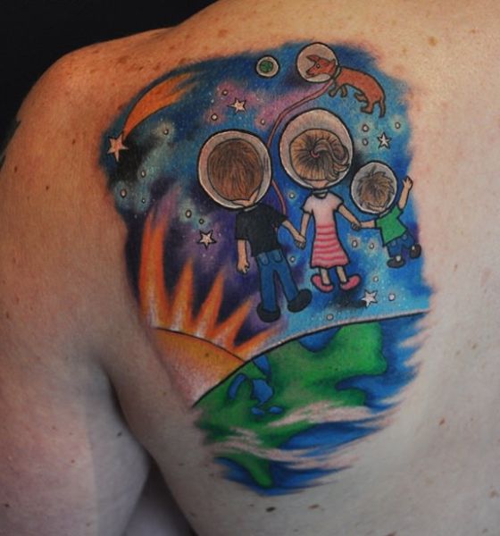 Family Galaxy Tattoo