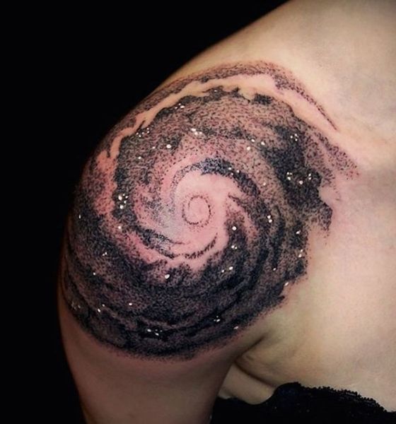 Galaxy Tattoo on Shoulder