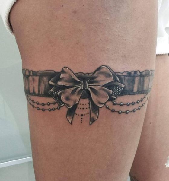 Garter and Ribbons Tattoo Designs