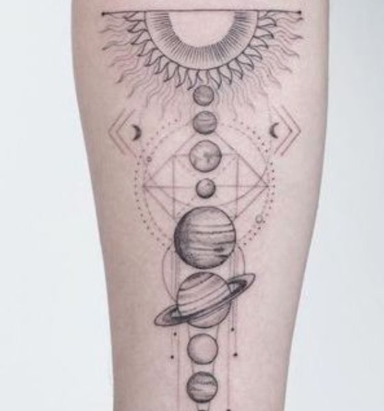 Geometric Galaxy Tattoo Ideas
