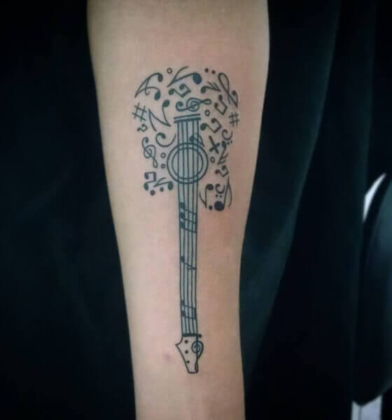 Guitar Tattoo Design