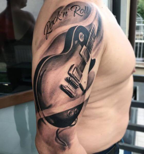 Guitar Tattoo for Men