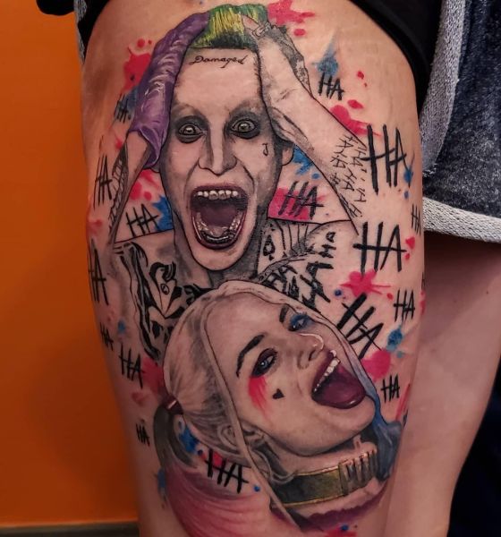 30 Imposing And Iconic Creepy Joker Tattoo Design You Will Love  Psycho  Tats