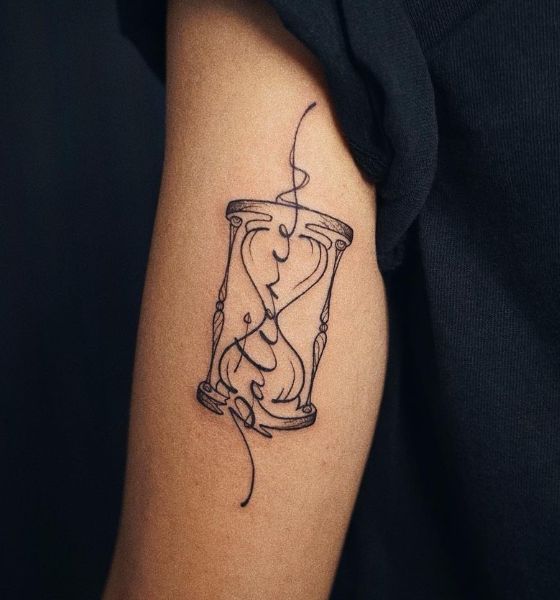 Hourglass Tattoo for Ladies