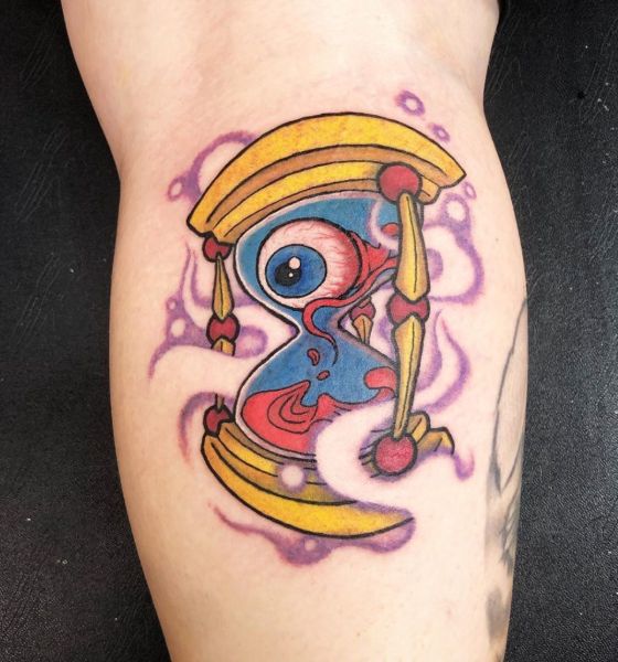 Hourglass drawing tattoo