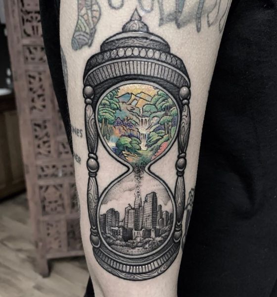 Hourglass tattoo design