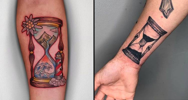 Inspirational Hourglass Tattoo Designs