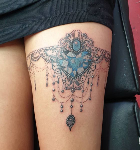 Jewel with Garter Tattoo