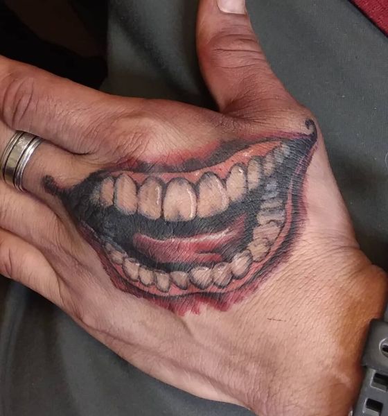 Joker Tattoo design with laughing lagughing