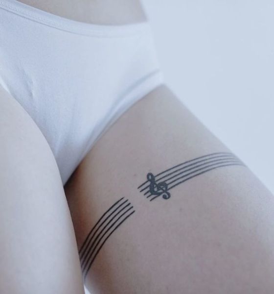 Minimal Garter Tattoo Design