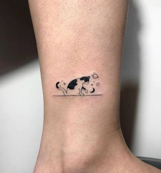 Minimalist Cat Tattoo Design
