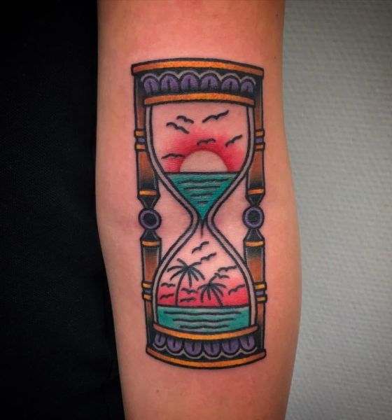 Nature Hourglass Tattoo
